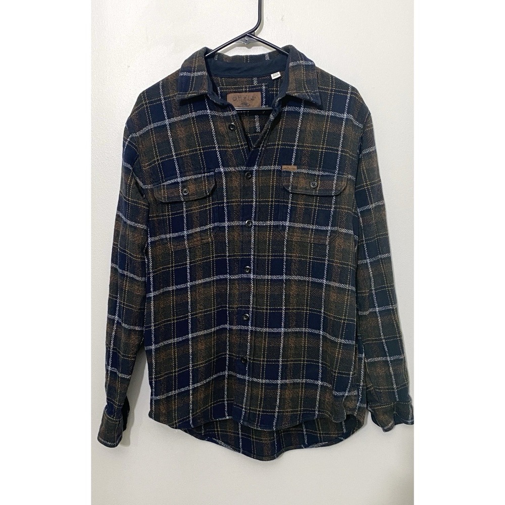 Orvis Shirt‎ Jacket Mens Small Plaid Shacket Pockets Button Up Heavy Chore Work